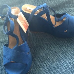 TRF by ZARA footwear bright blue Wedges